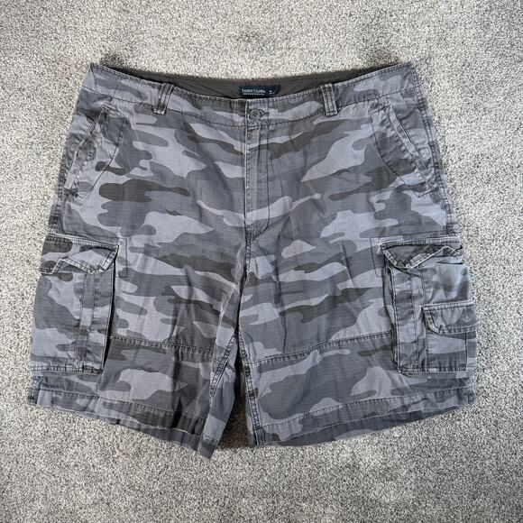 Faded Glory Shorts Mens 42 Gray Camo Cargo Ripstop Pockets Casual Utility - Picture 1 of 14